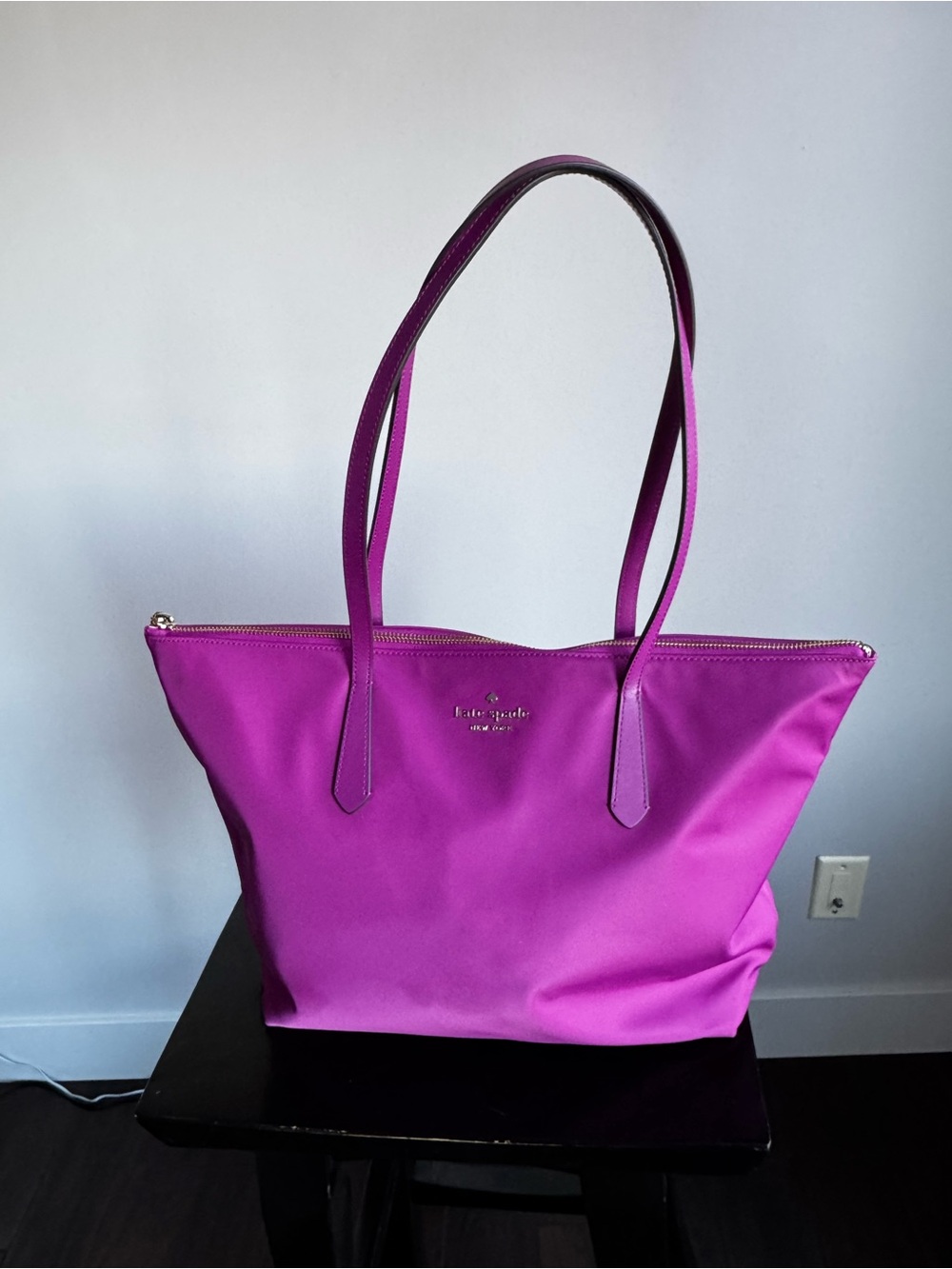 Kate Spade New York Magenta Zip-Top Shoulder Tote